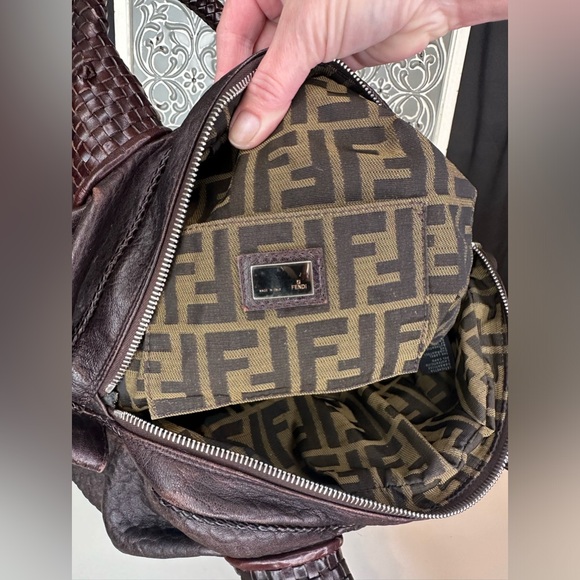 FENDI BABY SPY BAG, Dark Brown Leather baguette - Picture 14 of 16